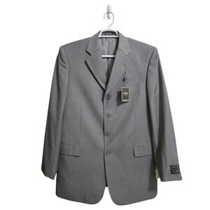 Vanetti NWT Gray Pinstripe Single Breasted Blazer Sz 42L